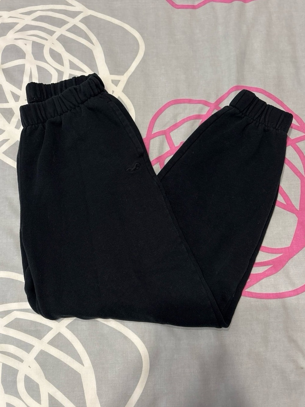 Hollister Black Ultra High-Rise Dad Joggers